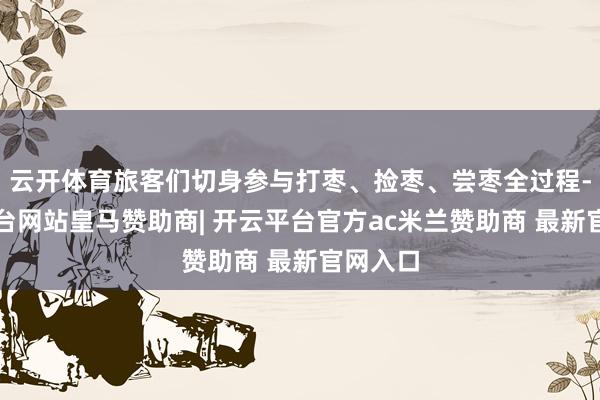云开体育旅客们切身参与打枣、捡枣、尝枣全过程-开云平台网站皇马赞助商| 开云平台官方ac米兰赞助商 最新官网入口