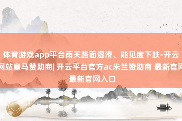 体育游戏app平台雨天路面湿滑、能见度下跌-开云平台网站皇马赞助商| 开云平台官方ac米兰赞助商 最新官网入口